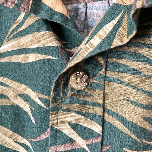 Cooke Street XL Honolulu Tropical Palm Print Button Down Short Sleeve Shirt - Picture 5 of 9